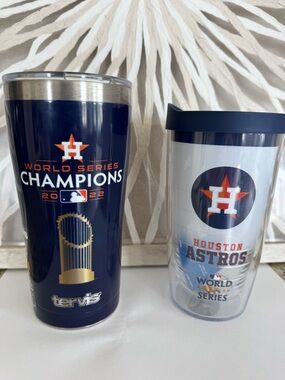 Houston Astros World Series Champions Tervis Tumbler Set NWT